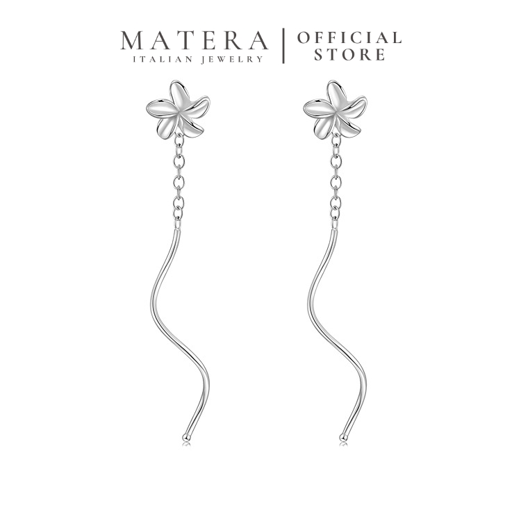 Bông tai bạc nữ tiểu thư MATERA S925 hoa tai bạc nữ tính thiết kế basic ngọt ngào thanh lịch MBT10