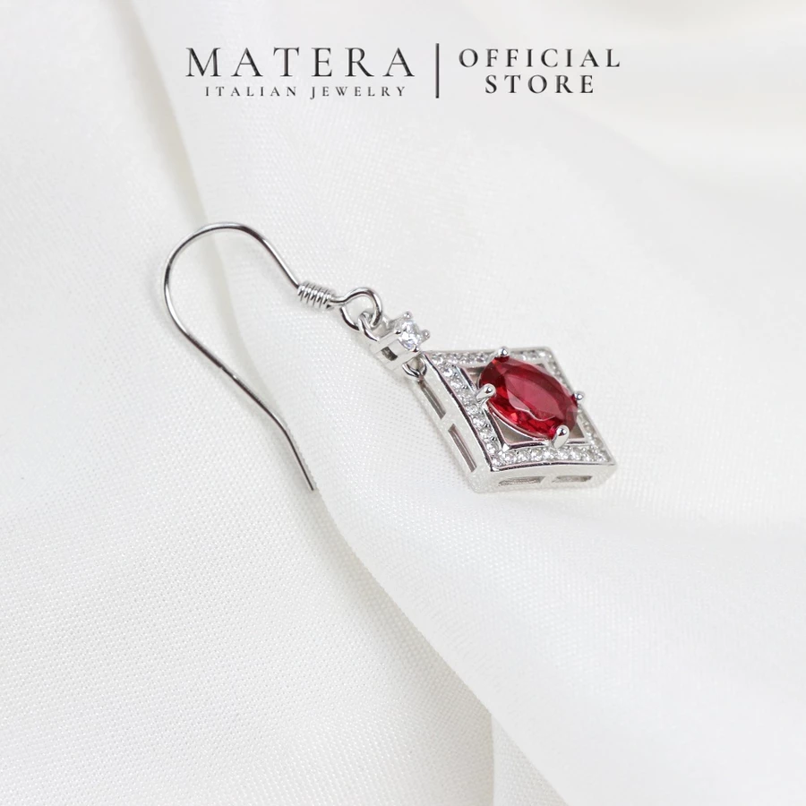 Bông tai bạc nữ cao cấp 𝐒𝐜𝐚𝐫𝐥𝐞𝐭 𝐆𝐫𝐚𝐜𝐞 MATERA S925