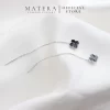 Bông tai bạc 𝐁𝐥𝐚𝐜𝐤 𝐀𝐮𝐫𝐚 MATERA S925