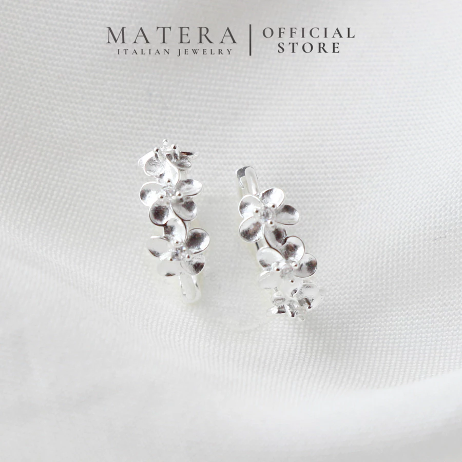 Bông tai bạc 𝐆𝐫𝐚𝐜𝐢𝐞 𝐅𝐥𝐨𝐫𝐚𝐥 𝐄𝐚𝐫𝐢𝐧𝐠𝐬 MATERA S925