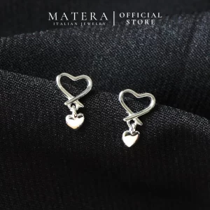 Bông tai bạc 𝐋𝐨𝐯𝐞 𝐃𝐞𝐰 MATERA S925