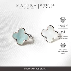 Bông tai bạc 𝐋𝐮𝐜𝐤𝐲 𝐅𝐥𝐨𝐫𝐚𝐥𝐬 MATERA S999