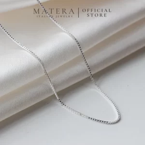Dây chuyền bạc nữ MATERA S925 dây sợi lụa MDC22M10