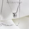 Dây chuyền bạc nữ MATERA S925 𝐈𝐧𝐭𝐞𝐫𝐭𝐰𝐢𝐧𝐞𝐝 𝐑𝐢𝐧𝐠 MDC42