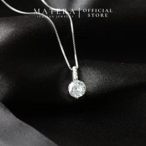 Dây chuyền bạc nữ 𝐃𝐢𝐚𝐦𝐨𝐧𝐝 𝐆𝐥𝐞𝐚𝐦𝐢𝐧𝐠 MATERA S925 MDC20