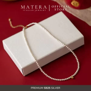 Dây chuyền ngọc 𝐕𝐢𝐧𝐭𝐚𝐠𝐞 𝐆𝐥𝐨𝐰 MATERA S925