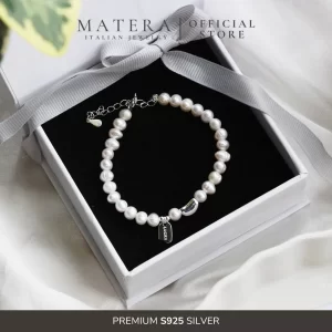 Lắc tay bạc MATERA 925 𝐋𝐮𝐜𝐤𝐲 𝐏𝐞𝐚𝐫𝐥 𝐁𝐫𝐚𝐜𝐞𝐥𝐞𝐭