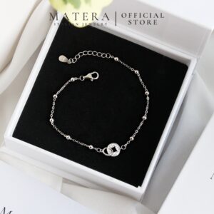 Lắc tay bạc nữ 𝐓𝐫𝐞𝐚𝐬𝐮𝐫𝐞 𝐑𝐢𝐧𝐠 MATERA S925 thiết kế đồng bạc hút tài lộc cách điệu sang trọng MLT25