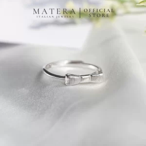 Nhẫn bạc nữ MATERA S925 𝐏𝐥𝐚𝐢𝐧 𝐓𝐢𝐞