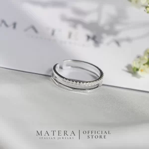 Nhẫn bạc nữ 𝐂𝐡𝐢𝐜 𝐋𝐚𝐲𝐞𝐫𝐬 MATERA S925