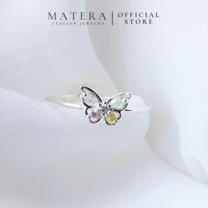 Nhẫn bạc nữ 𝐑𝐚𝐢𝐧𝐛𝐨𝐰 𝐖𝐢𝐧𝐠 MATERA S925