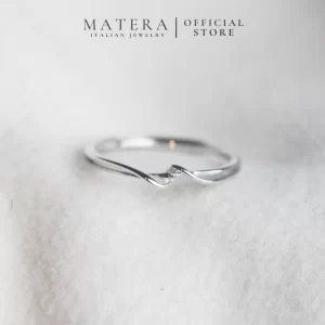 Nhẫn bạc nữ 𝐖𝐚𝐯𝐲 𝐑𝐢𝐧𝐠 MATERA S999