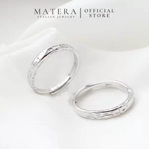 Nhẫn đôi tình yêu MATERA bạc S999 𝐆𝐥𝐚𝐜𝐢𝐞𝐫 𝐋𝐨𝐯𝐞