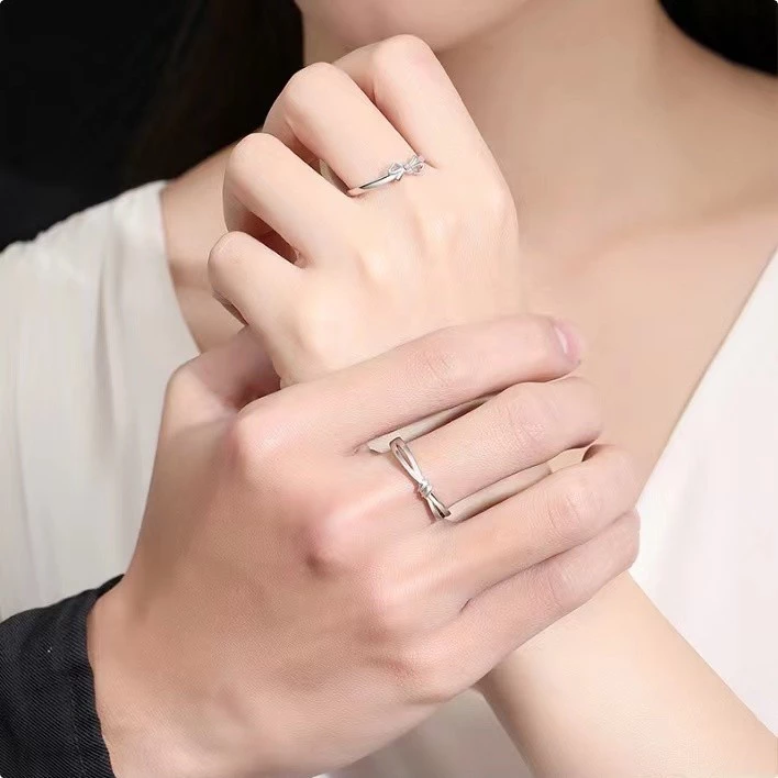 Nhẫn đôi tình yêu nam nữ MATERA Bạc S999 𝐋𝐨𝐯𝐞 𝐆𝐢𝐟𝐭