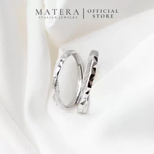 Nhẫn đôi tình yêu 𝐄𝐯𝐞𝐫𝐥𝐚𝐬𝐭𝐢𝐧𝐠 MATERA S925