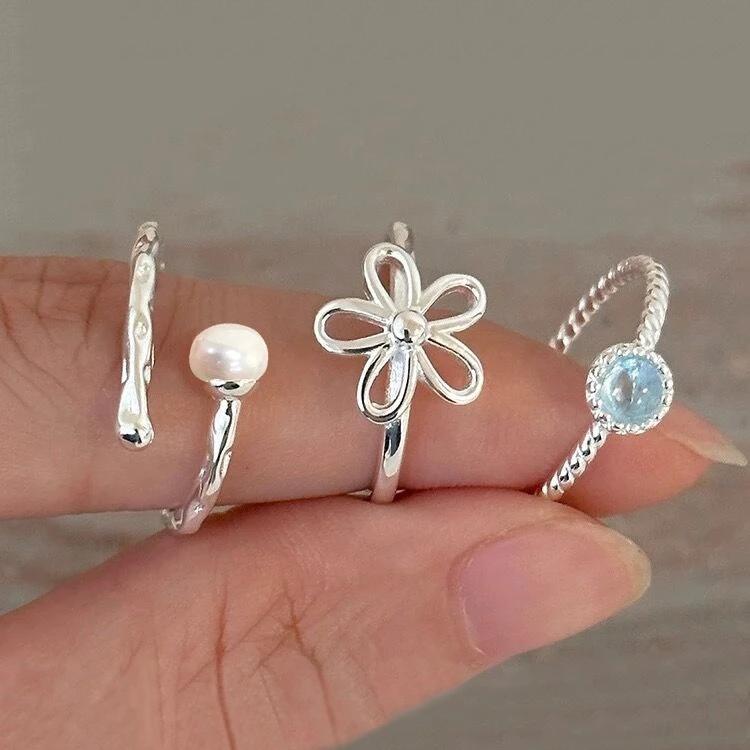 Set Nhẫn bạc nữ Vintage S925 MATERA