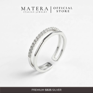 Nhẫn bạc nữ 𝐂𝐡𝐢𝐜 𝐋𝐚𝐲𝐞𝐫𝐬 MATERA S925