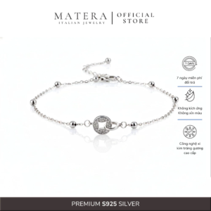 Lắc tay bạc nữ 𝐓𝐫𝐞𝐚𝐬𝐮𝐫𝐞 𝐑𝐢𝐧𝐠 MATERA S925 thiết kế đồng bạc hút tài lộc cách điệu sang trọng MLT25