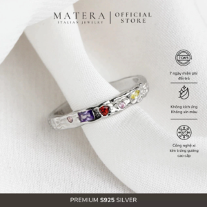 [New Arrivals] Nhẫn bạc nữ 𝐀𝐮𝐫𝐞𝐥𝐢𝐚𝐧 𝐑𝐢𝐧𝐠 MATERA S925 đính đá ngũ sắc hào quang MNH52