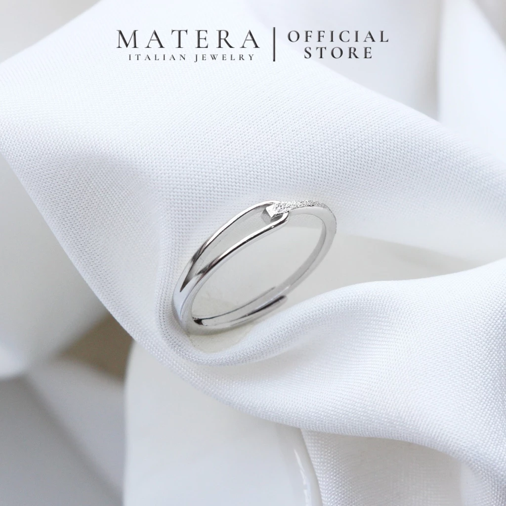 Nhẫn bạc nữ 𝐋𝐮𝐱 𝐔𝐧𝐢𝐭𝐲 𝐑𝐢𝐧𝐠 MATERA S925 thắt nút khắc cát nổi thiết kế cao cấp MNH22