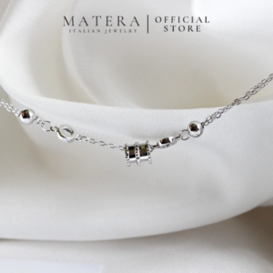 Lắc tay bạc nữ 𝐒𝐭𝐞𝐥𝐥𝐚 𝐑𝐢𝐧𝐠 MATERA S925 vòng tròn ngân hà cách điệu thiết kế sang trọng MLT23