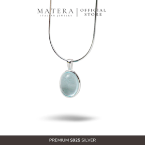 [New Arrivals] Dây chuyền bạc 𝐁𝐥𝐮𝐞 𝐖𝐚𝐭𝐞𝐫𝐬 S925 MATERA đá mắt ngọc Aquamarine thiết kế vintage