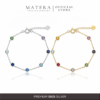 [New Arrivals ] Lắc tay bạc nữ 𝐓𝐡𝐞 𝐀𝐮𝐫𝐨𝐫𝐚 MATERA S925 chính hãng chuỗi đá 7 màu sắc lấp lánh MLT55