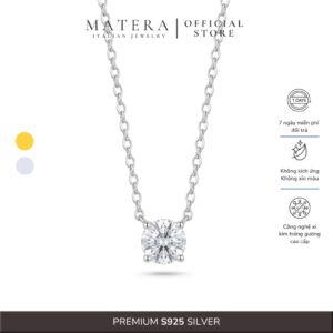[New Arrivals ] Dây chuyền bạc 𝐓𝐡𝐞 𝐎𝐧𝐞 𝐚𝐧𝐝 𝐎𝐧𝐥𝐲 MATERA S925 đính đá cao cấp quà tặng bạn gái MDC85