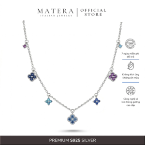 [New Arrival] Dây chuyền bạc 𝐒𝐰𝐞𝐞𝐭 𝐌𝐞𝐚𝐝𝐨𝐰 MATERA S925 chuỗi cỏ 4 lá nhiều màu sắc ngọt ngào MDC88
