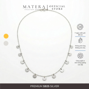 [New Arrival] Dây chuyền bạc 𝐊𝐚𝐲𝐚𝐡 MATERA S925 chuỗi hạt bắt sáng bất đối xứng lấp lánh MDC90