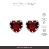 [New Arrival] Bông tai bạc 𝐒𝐜𝐚𝐫𝐥𝐞𝐭 𝐇𝐞𝐚𝐫𝐭 MATERA S925 khuyên tai đính đá trái tim ngọt ngào MBT53
