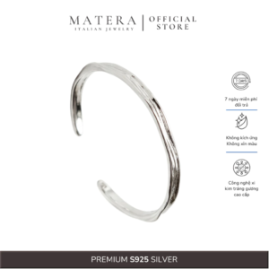 [New Arrivals] Lắc tay bạc nữ MATERA 𝐎𝐜𝐞𝐚𝐧 𝐖𝐚𝐯𝐞 S925 kiềng tay bạc thiết kế nguyên khối uốn sóng sang trọng MLT30
