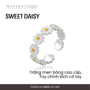 [New arrivals] Nhẫn bạc nữ 𝐒𝐰𝐞𝐞𝐭 𝐃𝐚𝐢𝐬𝐲 S925 MATERA thiết kế hoa cúc nhí Vintage nữ tính trang nhã