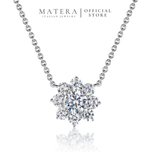 [New arrivals] Dây chuyền bạc 𝐂𝐞𝐥𝐞𝐬𝐭𝐢𝐚𝐥 𝐏𝐞𝐭𝐚𝐥 MATERA S925 hoa đính đá Moissanite MDC97