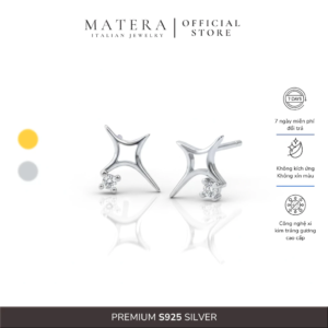 [New Arrival] Bông tai bạc 𝐒𝐩𝐚𝐫𝐤𝐥𝐢𝐧𝐠 𝐒𝐭𝐚𝐫 MATERA S925 khuyên tai Chòm Sao Bắc Đẩu lấp lánh MBT45