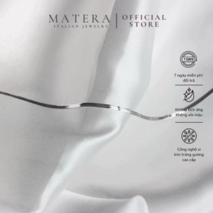 Lắc chân bạc 𝐌𝐢𝐧𝐢𝐦𝐚𝐥𝐢𝐬𝐦 𝐒𝐭𝐲𝐥𝐞 MATERA S925 chính hãng sợi lụa dẹt Basic tinh tế MLT20