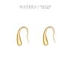 Bông Tai Nữ Bạc S925 Phủ Vàng 14K Thiết Kế Đường Cong Tối Giản Thanh Lịch MATERA Golden Curve MW88
