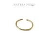 Nhẫn Nữ Bạc S925 Phủ Vàng 14K Đai Trơn Mảnh Hở Đuôi MATERA Golden Loop MW77